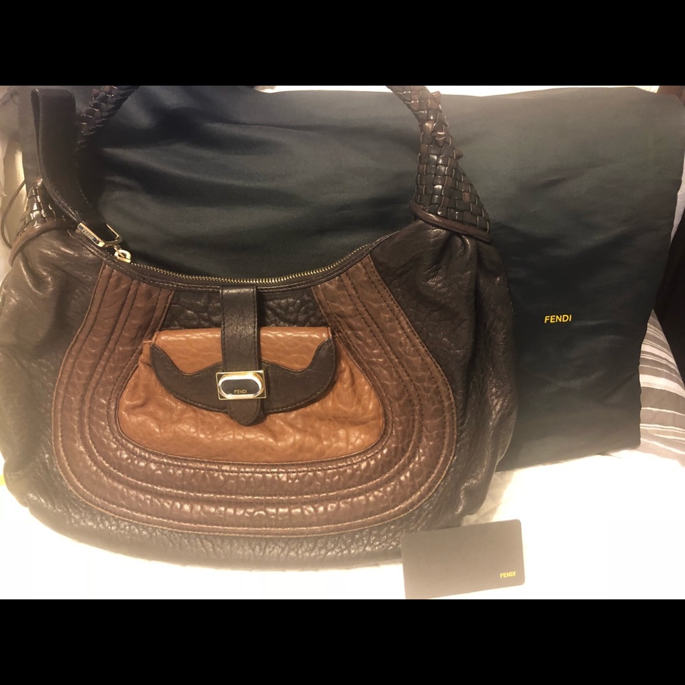Fendi leather hobo